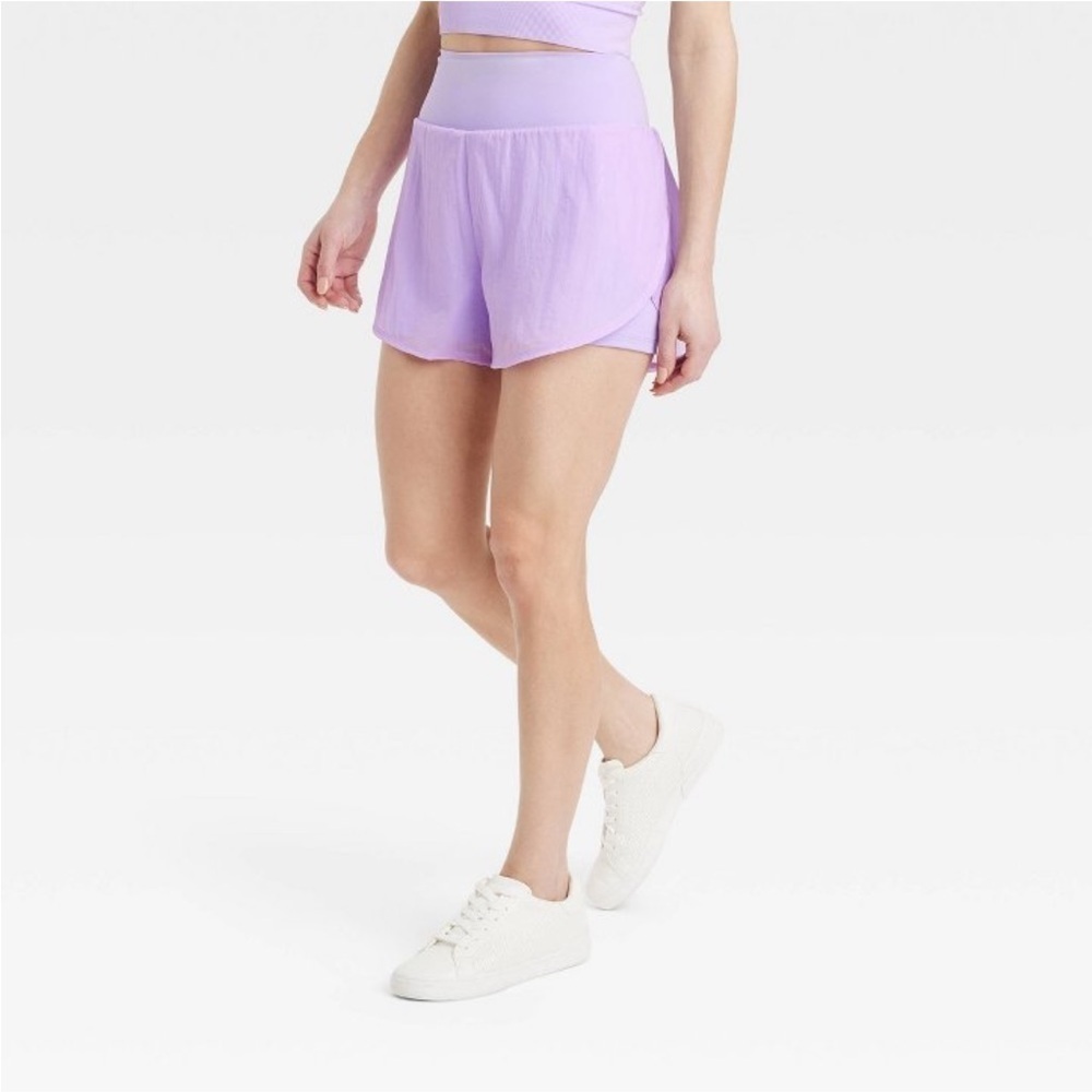 Women's Woven High-Rise 2-in-1 Run
Shorts 3" - All In Motion™ Violet new - Picture 3 of 9